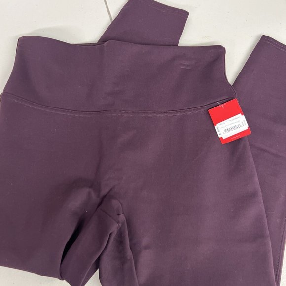 NEW NWT Spanx Ponte Ankle Leggings Brandywine Purple SZ PM Medium Petite Slit - Picture 4 of 7